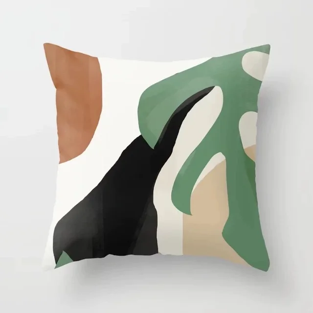 Modern Simple Abstract Pillowcase Simple Geometric Peach Skin Pillow 27Style - Shop at LoveMi