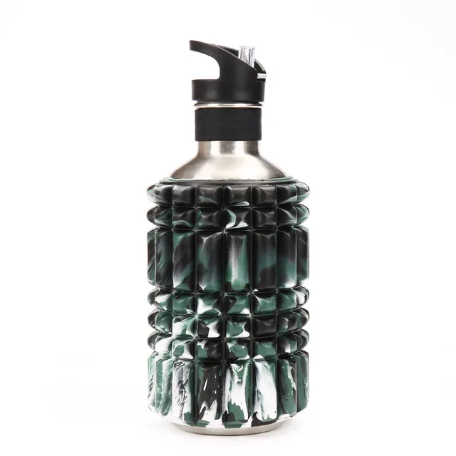 Aonfit Fashion Multi function Fitness Drink Water Bottle Foam Roller Camouflage - Shop at LoveMi