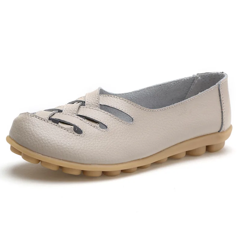 Tendon Bottom Shallow Mouth Women's Sandals Flat Protection Beige - Shop at LoveMi