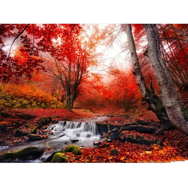 Diamond Painting Autumn Forest Embroidery Cross Stitch Home Decoration Round - Shop at LoveMi