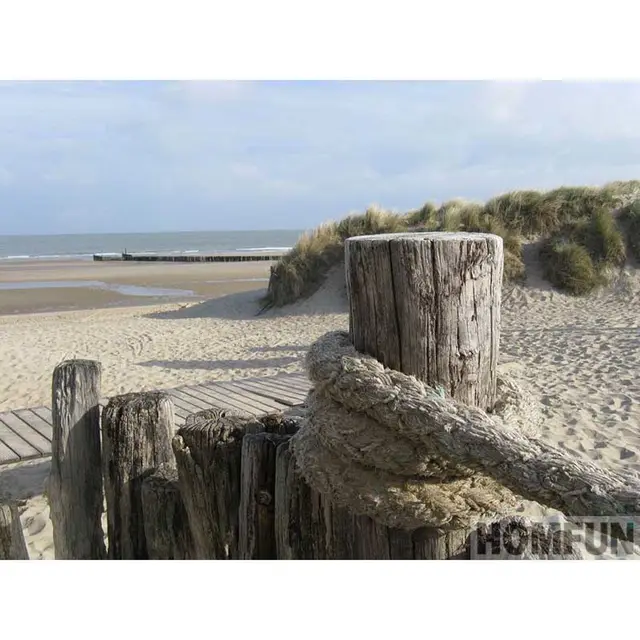 Diamond Painting Wooden Pile Beach Scenery Full Diamond Resin Diamond Embroidery Round - Shop at LoveMi