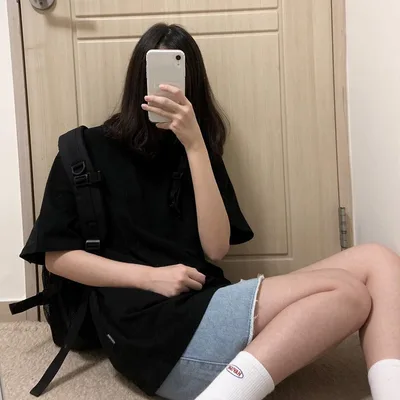 Short Sleeved Loose Korean Style Cotton Spring Summer Dress F - Shop at LoveMi