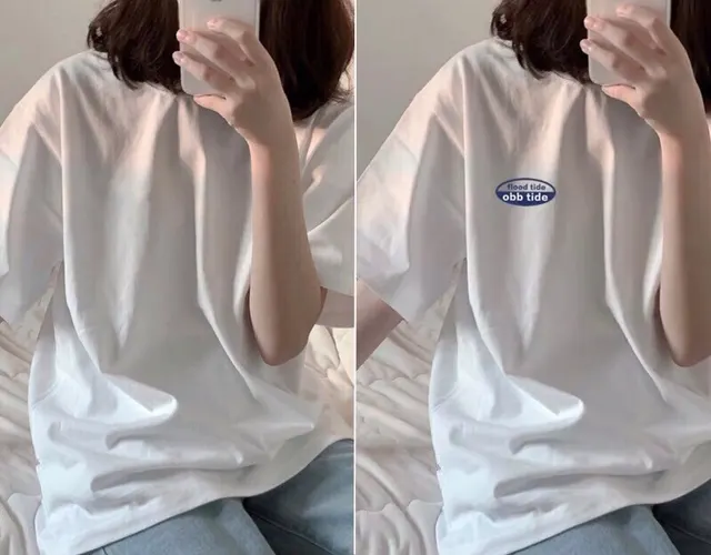 Short Sleeved Loose Korean Style Cotton Spring Summer Dress H - Shop at LoveMi