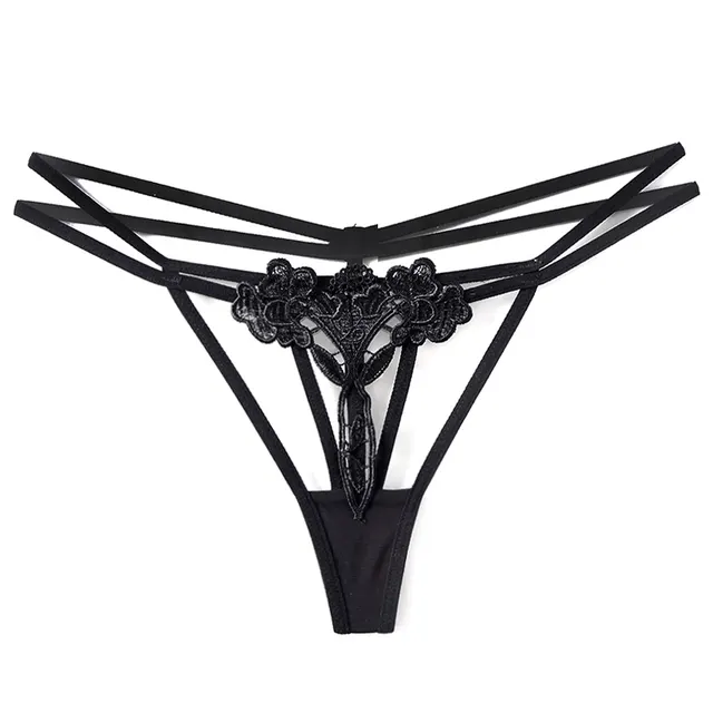 Sexy Water soluble Flower Underwear Women's Ultra thin Mesh Black - Shop at LoveMi