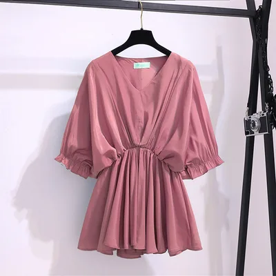 Summer Thin Chiffon Ladies Short Sleeve Pink - Shop at LoveMi