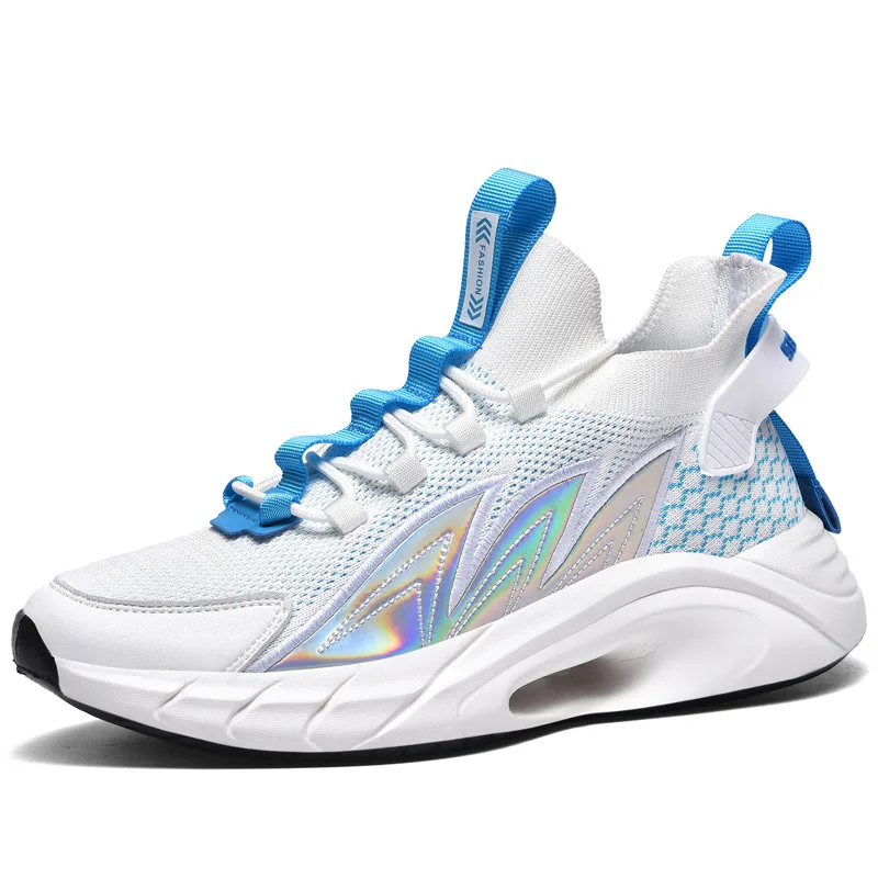 Casual Shoes Lightweight Breathable Mesh Sports Running Shoes Trendy Men's Shoes - Blue