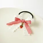 Small Strawberry Bow Hair Rope
