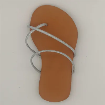 Popular New Women's Shoes Flat Sandals Beach Slippers Silver - Shop at LoveMi