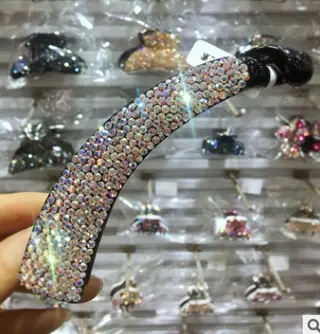 Korean Hair Accessories Rhinestone Large Ponytail Hairpin Twist Clip - Ab Color