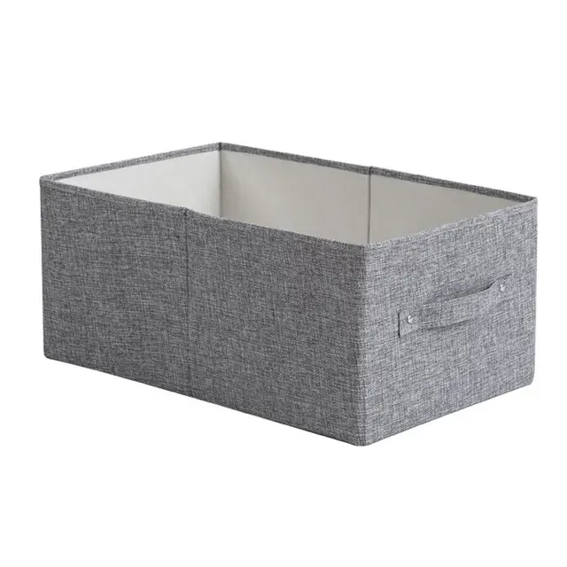 Fabric Drawer Type Desktop Basket Without Lid Grey - Shop at LoveMi