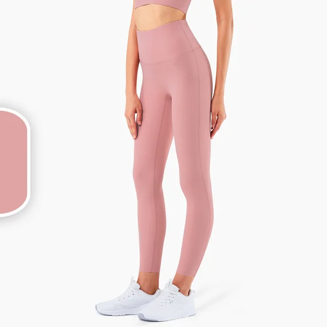 Nude Yoga Pants High Waist Peach Hips Comprehensive Training Fitness Pants Women Pink - Shop at LoveMi