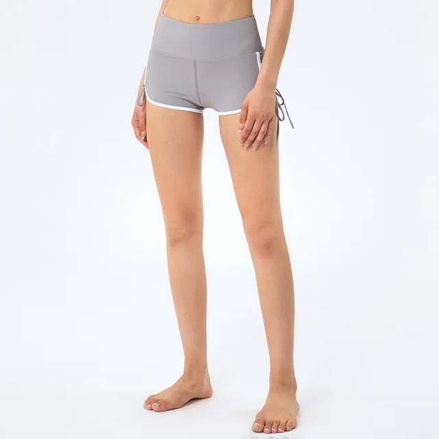 New Drawstring Peach Shorts Running Buttocks Hot Pants Grey - Shop at LoveMi