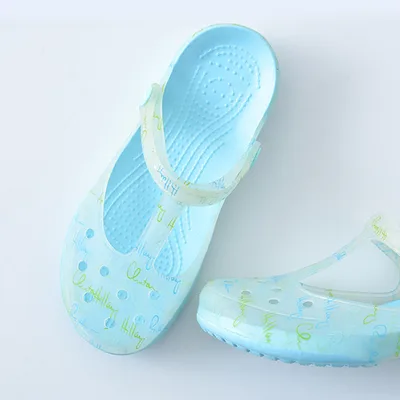 Women's Non slip Thick soled Beach Shoes Jelly Shoes Blue - Shop at LoveMi