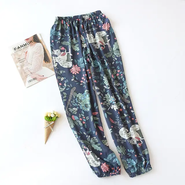 New Women's Loose Home Pajama Pants Wide Leg Pants 1.Style - Shop at LoveMi