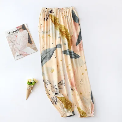 New Women's Loose Home Pajama Pants Wide Leg Pants 6.Style M - Shop at LoveMi