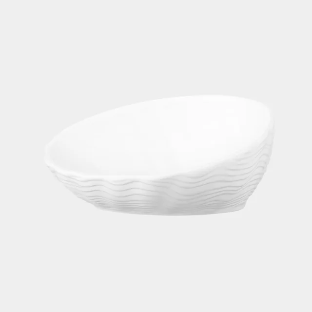 Ceramic neck cat bowl with oblique mouth White - Shop at LoveMi