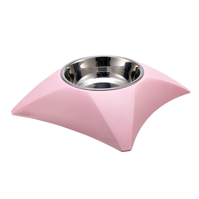 Single Bowl Cat Bowl Dog Bowl Pet Bowl Dog Plastic Bowl - Pink