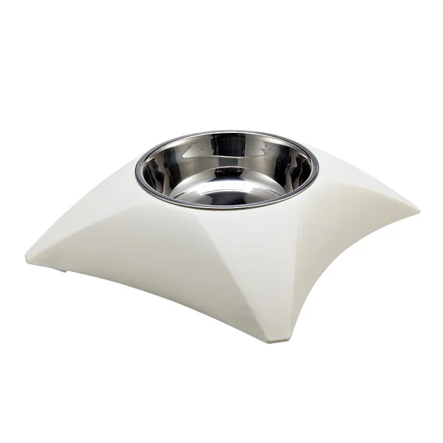 Single Bowl Cat Bowl Dog Bowl Pet Bowl Dog Plastic Bowl White - Shop at LoveMi