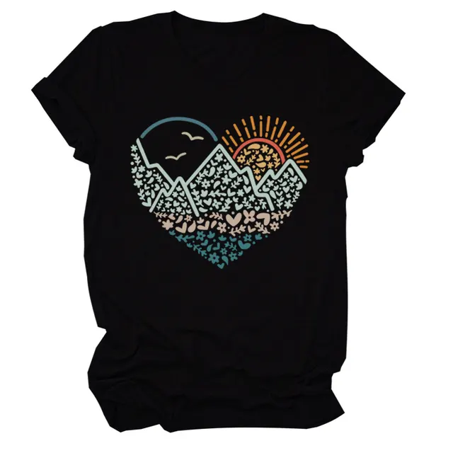 Casual Loose Short Sleeve Top Black - Shop at LoveMi