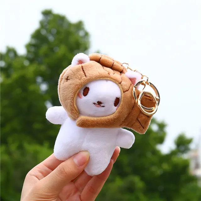 Key Chain Keybuckle Plush Doll Lovely Cute Look Chick Cat Dog Bear Cloud Hooligan Gold - Shop at LoveMi