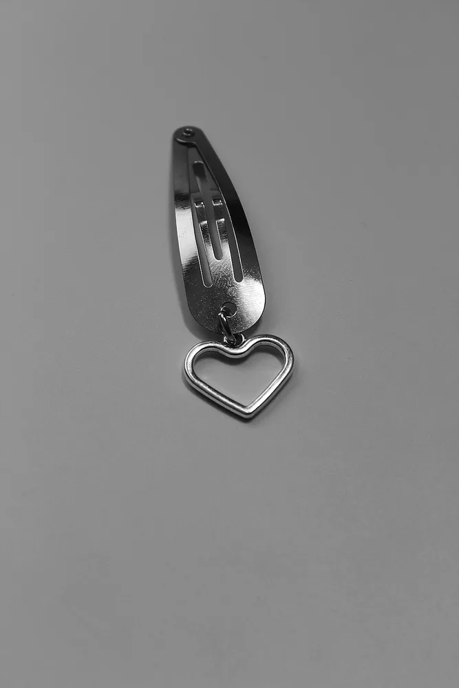 Love Metal Hairpin Fashionable Fixed Hair Silver - Shop at LoveMi