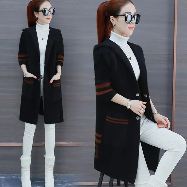 Loose Double faced Fleece Clothes Mink Coat Black - Shop at LoveMi