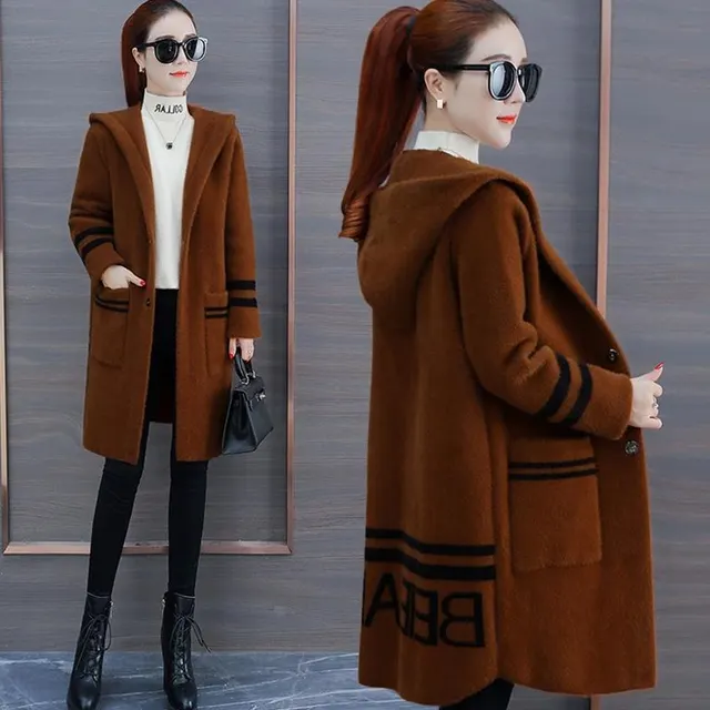 Loose Double faced Fleece Clothes Mink Coat Caramel Colour - Shop at LoveMi