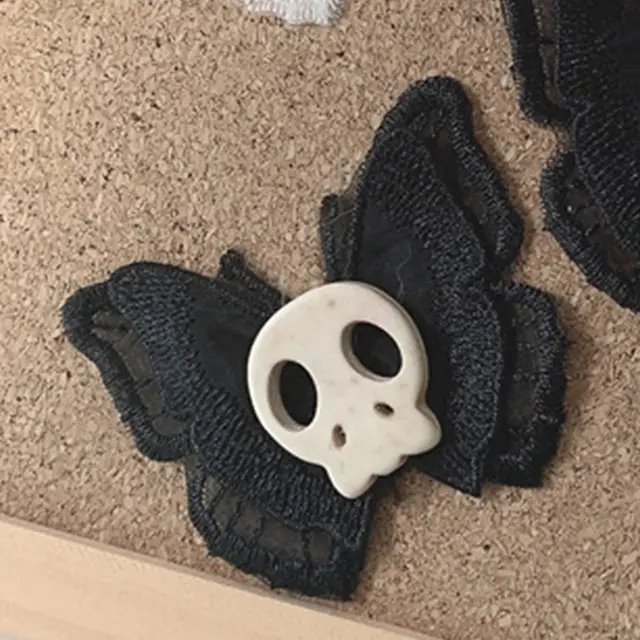 Skull Hair Clip Side Clip Hair Accessory Punk Show Black - Shop at LoveMi