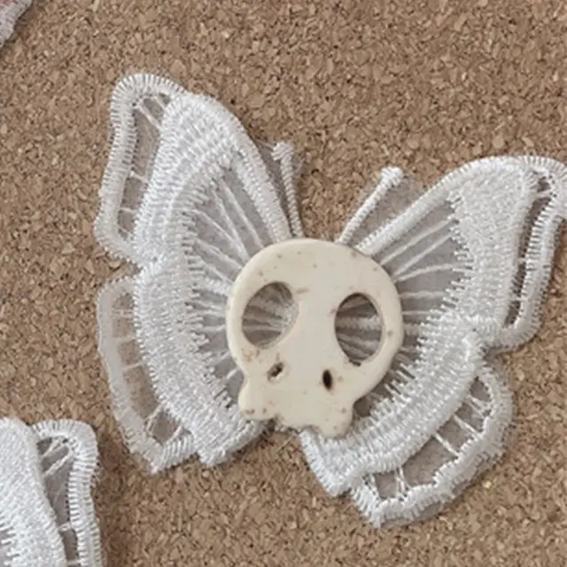 Skull Hair Clip Side Clip Hair Accessory Punk Show White - Shop at LoveMi