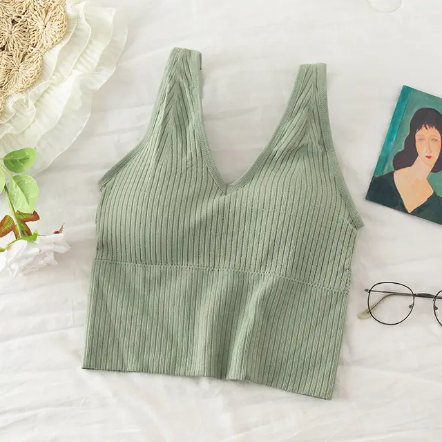 Anti glare No Steel Ring Sexy Gather Wrap Tube Top Light Green - Shop at LoveMi