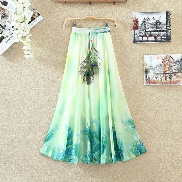 National Printed Chiffon Skirt - Shop at LoveMi