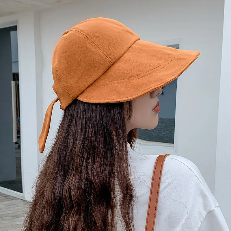 Fashion Women's Bucket Hat Sun Visor Casual Summer Hat Baseball Caps Outdoor Fishing Black Beach Gorros Orange - Shop at LoveMi