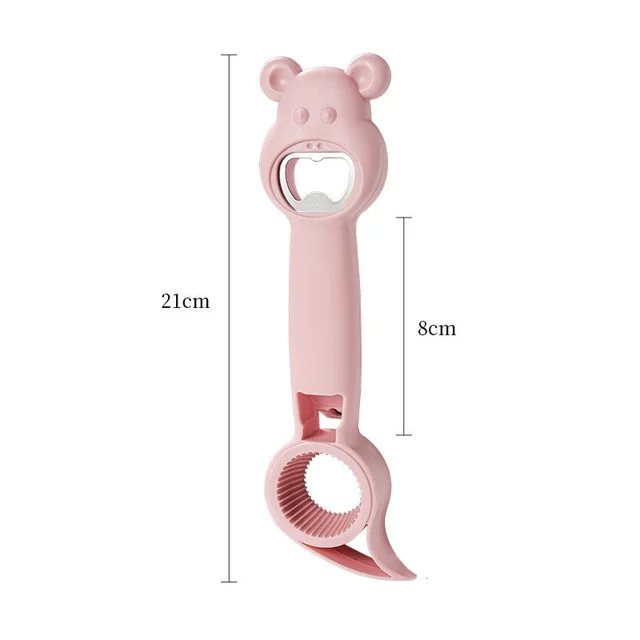 Four in one Beverage Bottle Opener Household Canning Tool Can Opener Kitchen Creative Bottle Opener Pink - Shop at LoveMi