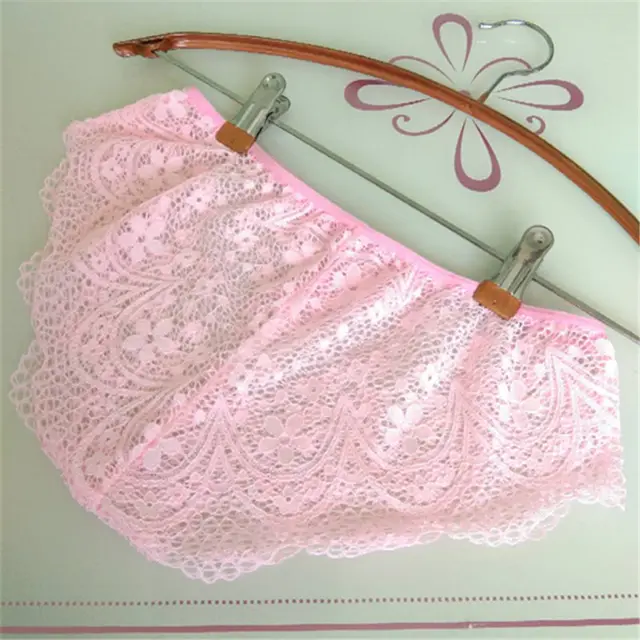 Lace Hollow Sexy Underwear Breathable Sexy Underwear Pink - Shop at LoveMi
