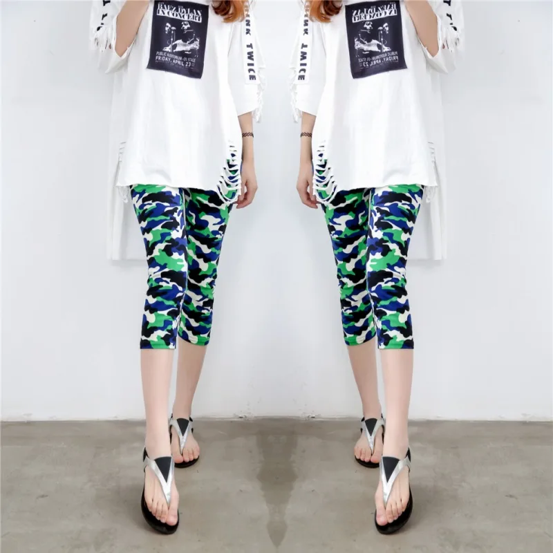 High Stretch Milk Silk Camouflage Shorts - Green