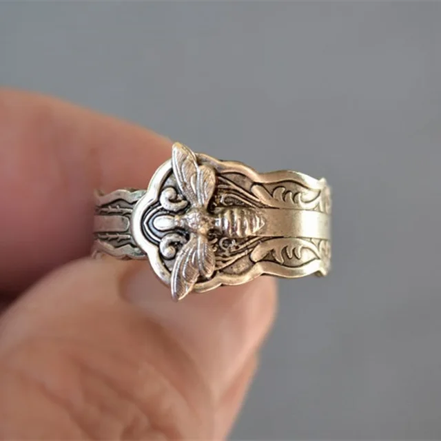 Alloy Dragonfly Ring Animal Ring Jewelry Silver - Shop at LoveMi