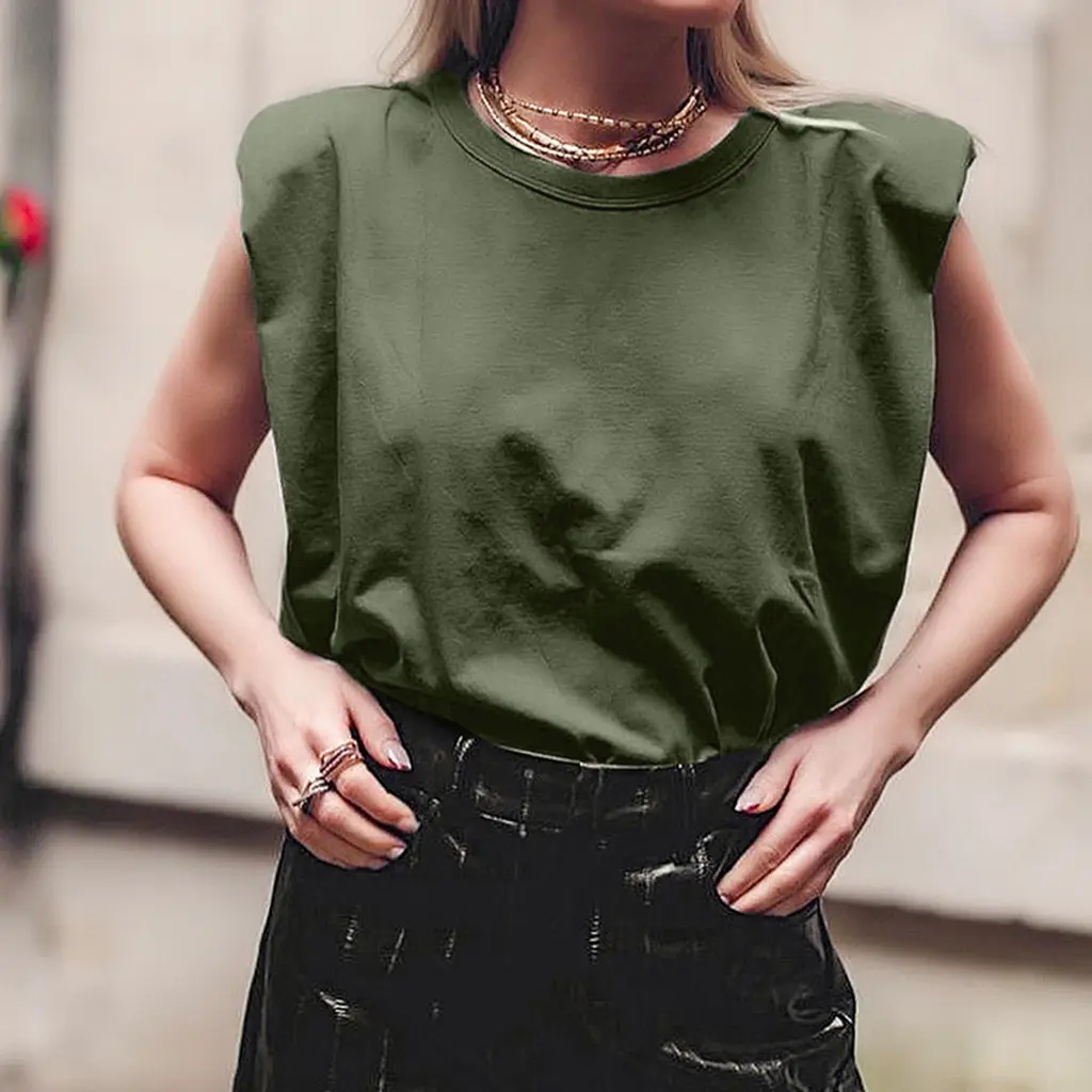 European And American Spring And Summer New Style Foreign Trade Sleeveless Women - Green
