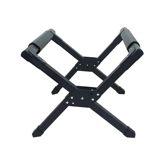 Camping Foldable Rack Outdoor Ice Bucket Rack Rack Aluminum Alloy Storage Rack Wrought Iron Rack Supply Black - Shop at LoveMi
