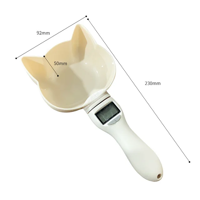 Pet Food Weighing Measuring Spoon Cat Dog Electronic Beige - Shop at LoveMi