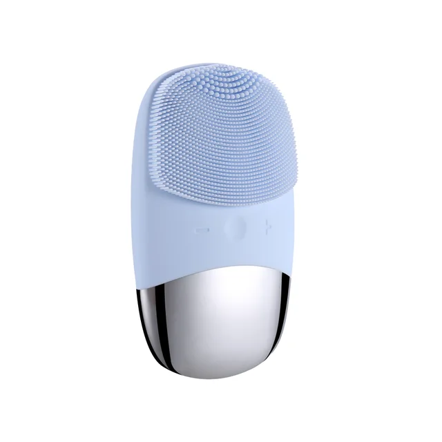 Mini Silicone Electric Face Cleansing Brush Electric Facial Cleanser Facial Cleansing Brush Skin Massager Skin Care Tools Blue - Shop at LoveMi
