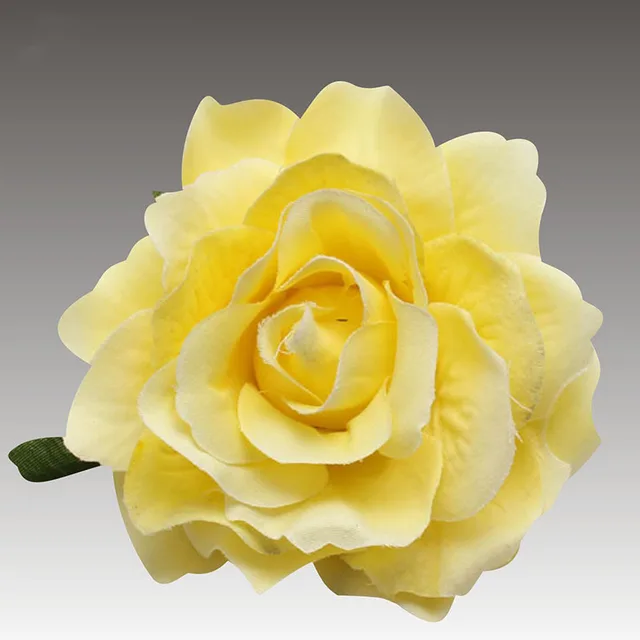 Simulation Of Wealth, Roses, Hairpin, Party, Cloth Art Headdress Yellow - Shop at LoveMi