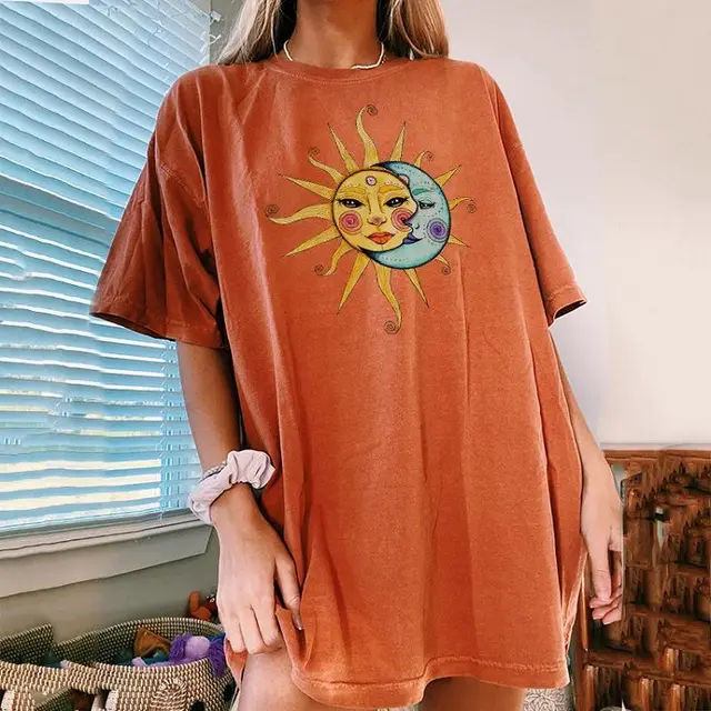 Retro Japanese Vintage Loose Bear Print Sweater Orange2 - Shop at LoveMi