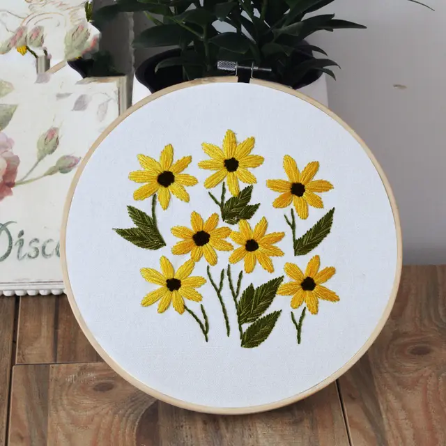 Sunflower Bunch Embroidery Kit S209 Embroidery Kit Free Embro - Shop at LoveMi