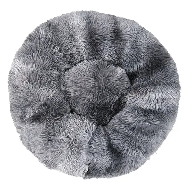Simple Plush Winter Warm Pet Nest Tie Dye Dark Grey - Shop at LoveMi