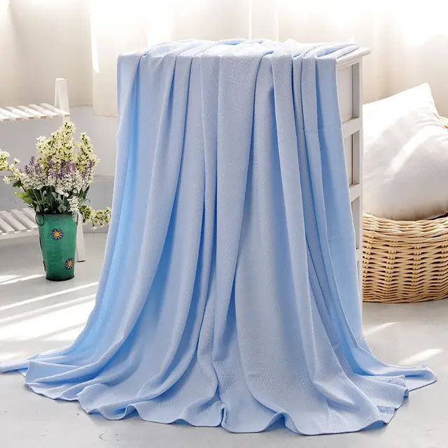 Bamboo Fiber Towel And Sofa Cover Blanket Blue - Shop at LoveMi