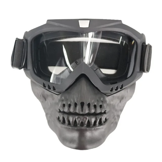 American full face anti impact tactical skull mask Transparent - Shop at LoveMi