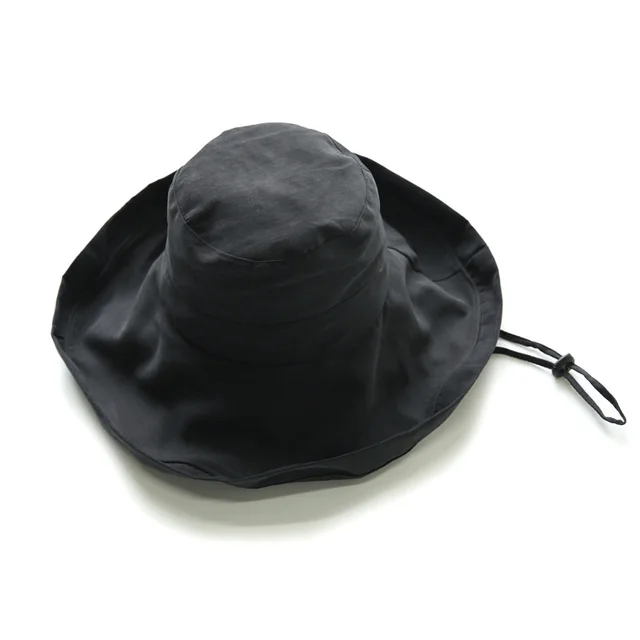 Summer Big Brim Double sided Sunhat Fisherman Hat Black - Shop at LoveMi