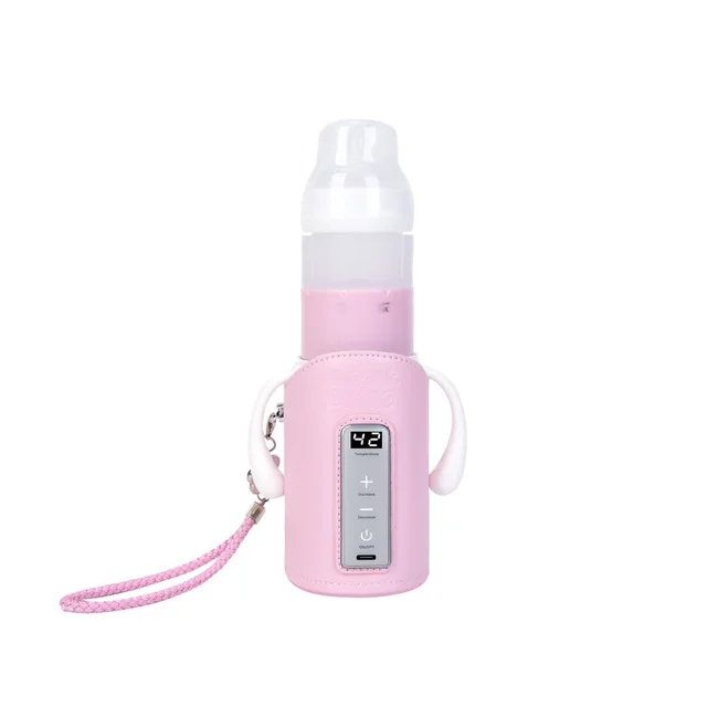 Smart Bottle Thermostat Milk Jacket Heating Travel Portable Pink - Shop at LoveMi
