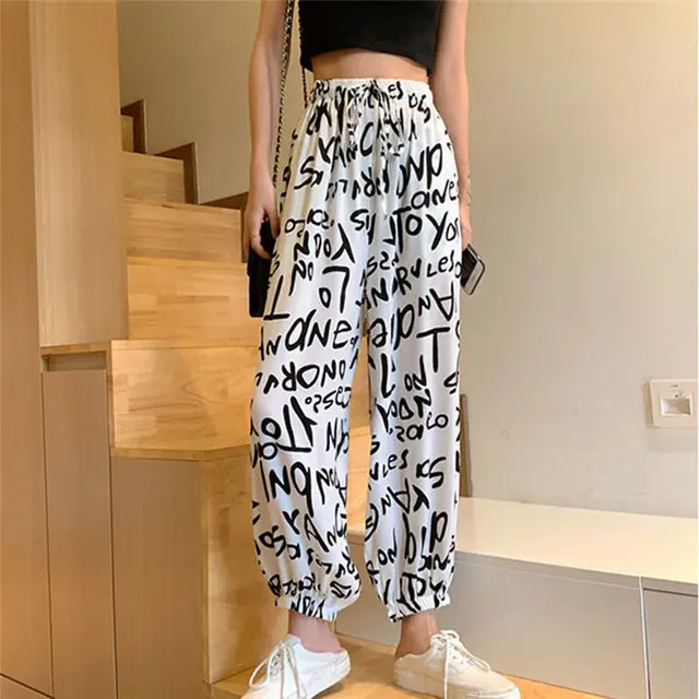 Harem Trousers Women's Loose fitting Trousers Lantern Slimming Mosquito Casual White - Shop at LoveMi