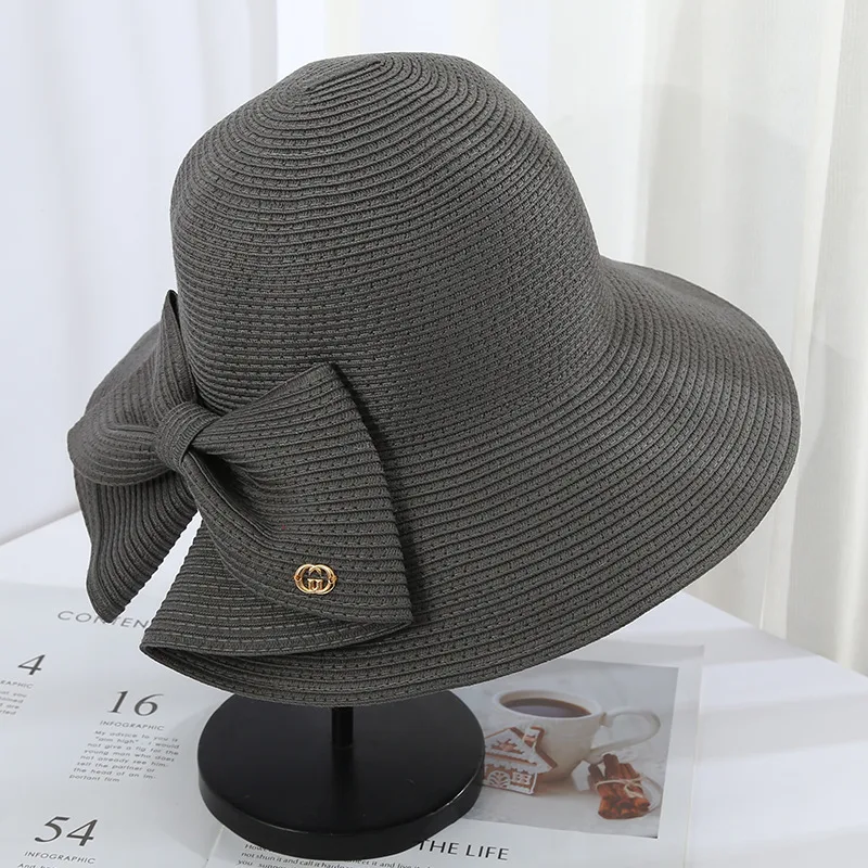 Women's Summer Fashion Split Sun Hat Fisherman Hat Dark Grey - Shop at LoveMi